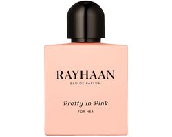 Rayhaan Pretty in Pink - Luxe Damesparfum, Cassis, Meiroos, Fresia, Vanille & Patchouli | Romantisch, Elegant & Mysterieus met Kajal Sticker Eau de Parfum