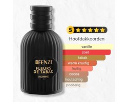 Oriëntaals, Kruidige merkgeur - JFenzi - Fleurs De Tabac Noir 80% - ✮✮✮✮✮ - Cadeau Tip ! Eau de Parfum